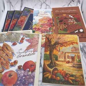 Grandson Thanksgiving Cards Set D - 5 Designs - 8 Cards